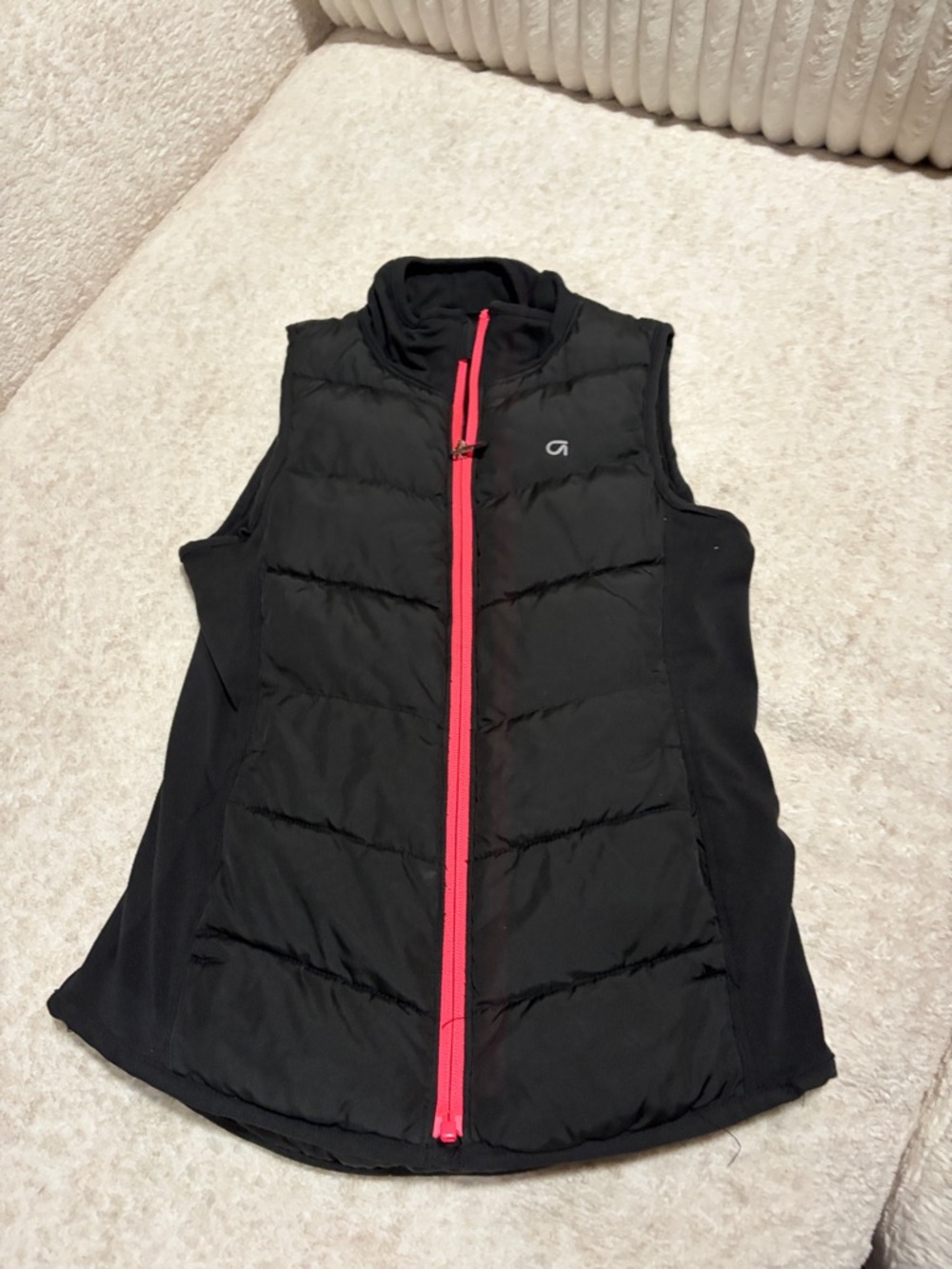 GAP KIDS size large Black Quilted Jacket with Pink Accent